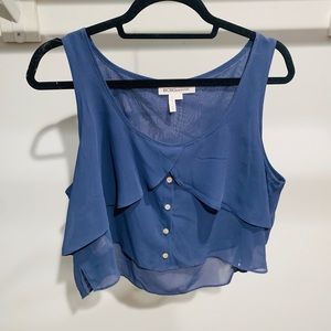 BCBG Generation Blue Crop Tank Top